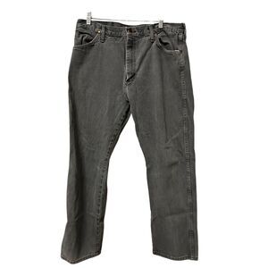 VTG 36 X 30 Wrangler Mens Grey Gray Cowboy Cut Slim Straight Jeans